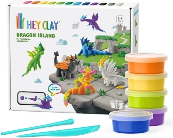 HeyClay insula dragonilor – set creativ de plastilină