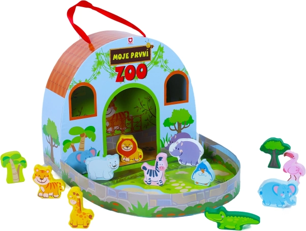 Zoo-ul meu din lemn în valiză