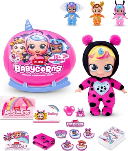 ZURU Rainbocorns Babycorns seria 1 bebeluș cu accesorii (15+ surprize) - 1 bucată