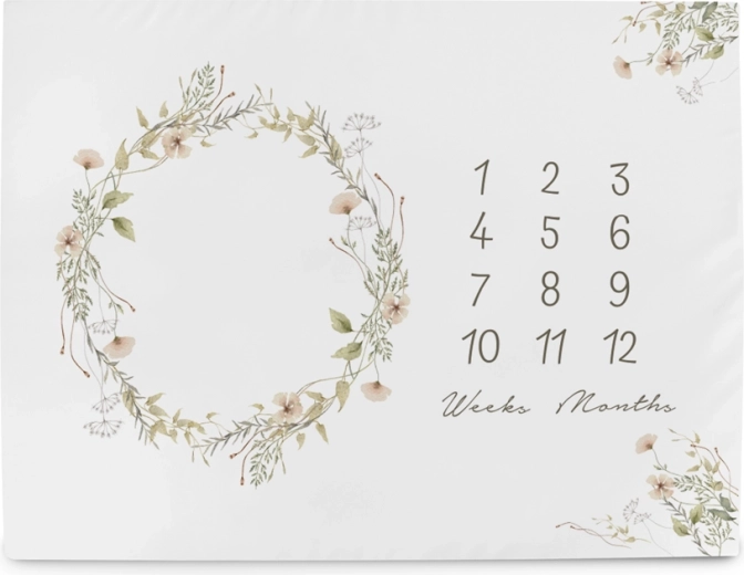 Ceba Baby saltea foto pentru repere (Milestone) basic summer flowers 92 × 72 cm