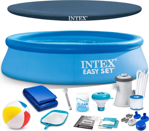 Piscină supraterană autoportantă Intex Easy Set 244 × 61 cm cu accesorii