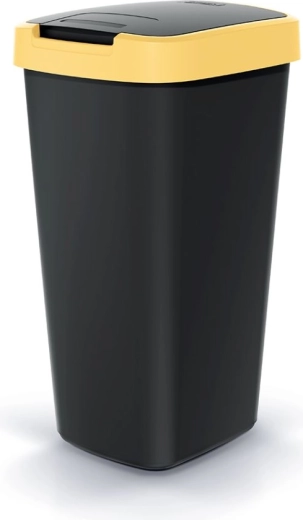 Coș de gunoi Compacta Q Flap 25 l cu capac galben