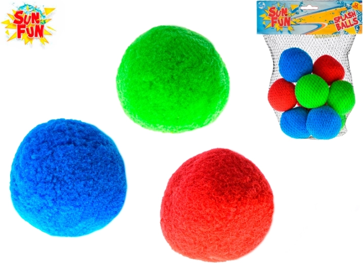 Sun Fun mingi de apă 5 cm – set 6 bucăți în plasă