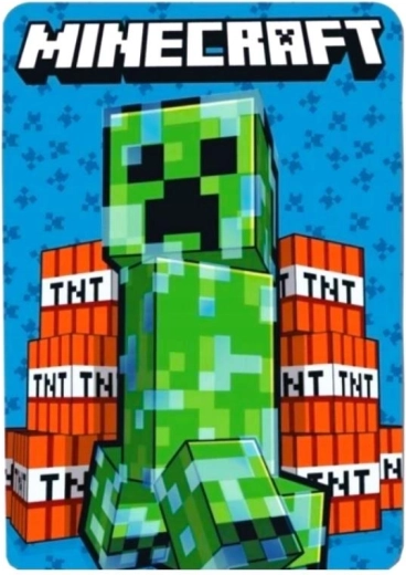 Pătură fleece Minecraft 100 × 140 cm - 1 bucată