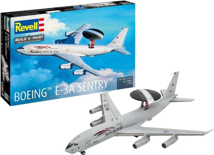 Model din plastic al avionului Boeing E-3A Sentry 1:144