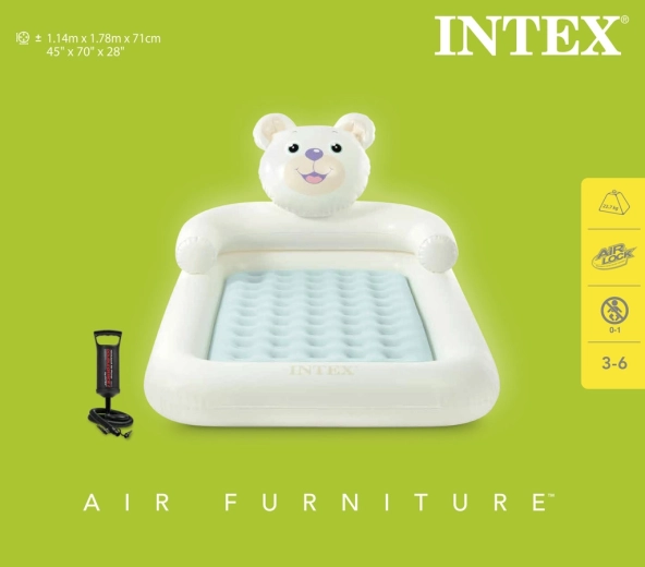 Pat de călătorie gonflabil pentru copii Urs