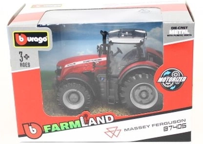 Bburago tractor Massey Ferguson 8740S roșu 10 cm - 1 bucată