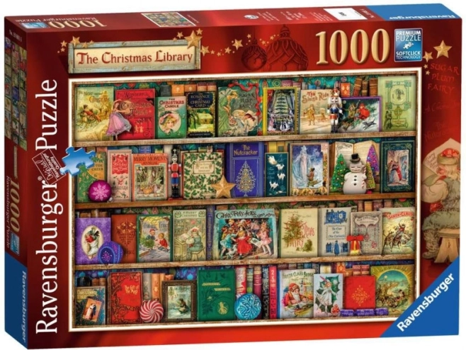 Puzzle Ravensburger Biblioteca de Crăciun 1000 piese