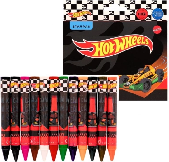 Creioane cerate jumbo Hot Wheels 12 culori - 1 bucată