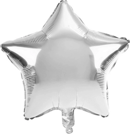 Balon din folie stea mare argintiu 55 cm
