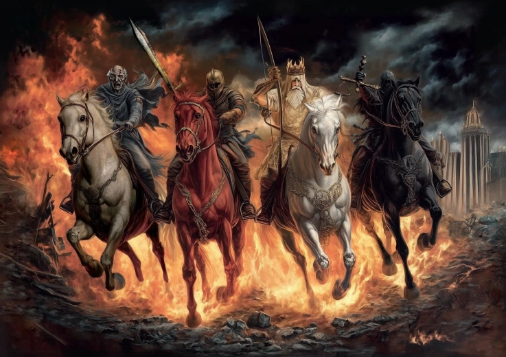 Puzzle Cei patru călăreți ai Apocalipsei 1000 de piese