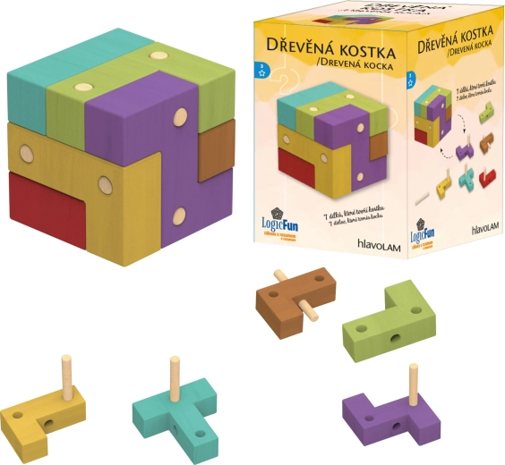 Puzzle IQ cub din lemn