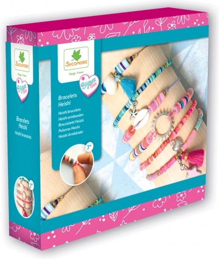 Fabricarea bijuteriilor: Brățări din mărgele Heishi - albastru și roz