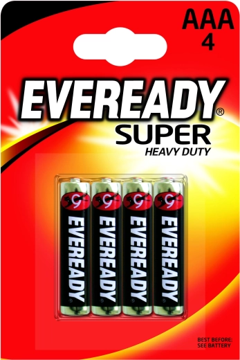 Energizer Eveready AAA R03 1,5 V baterii cu clorură de zinc, 4 buc