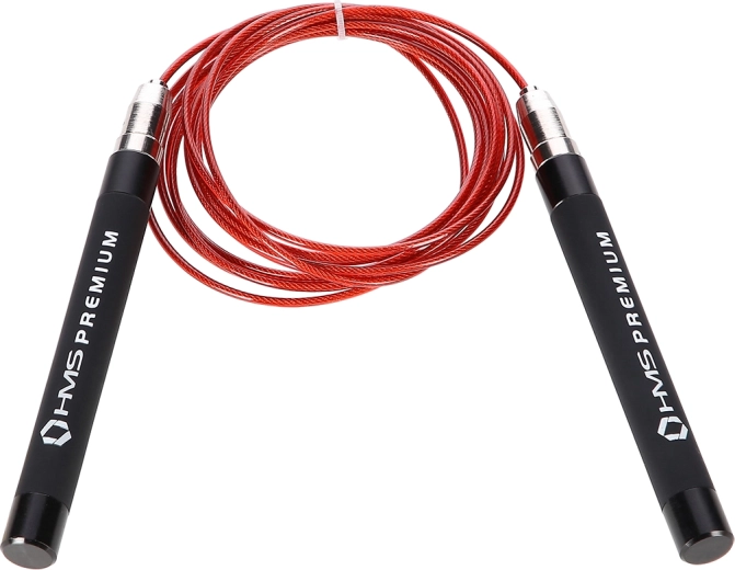 Coardă de sărit viteză HMS cu rulmenți și cablu de oțel reglabil