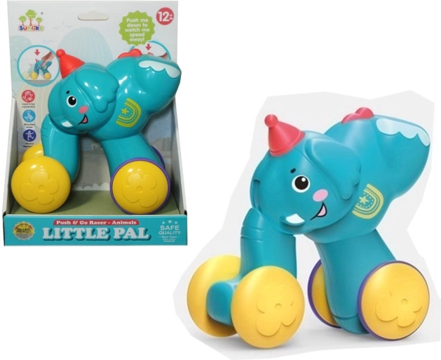 Jucărie distractivă press & go – elefant pentru bebeluși