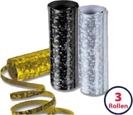 Serpentine holografice - 3 bucăți, 3 m