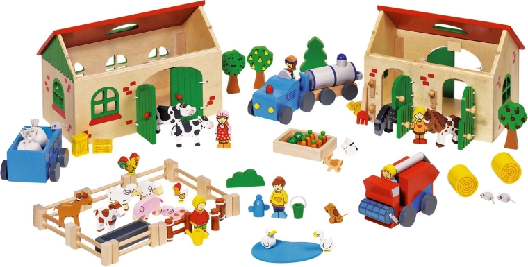 Fermă din lemn My Farm – set de joc 71 de piese