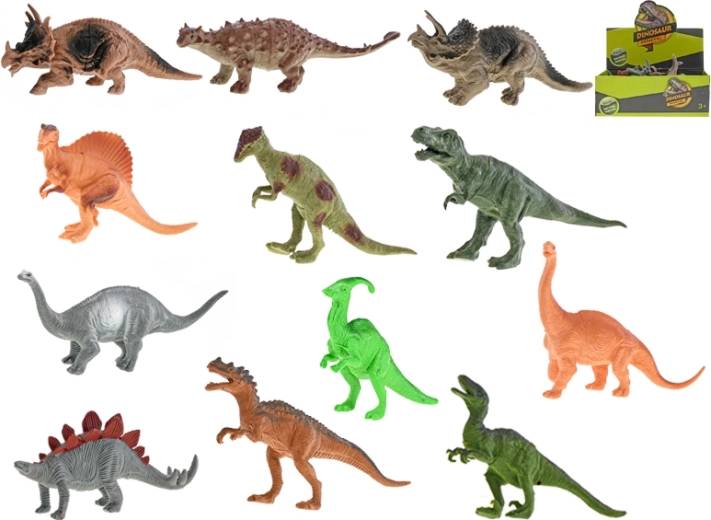 Set dinozauri 14–18 cm, 12 buc.