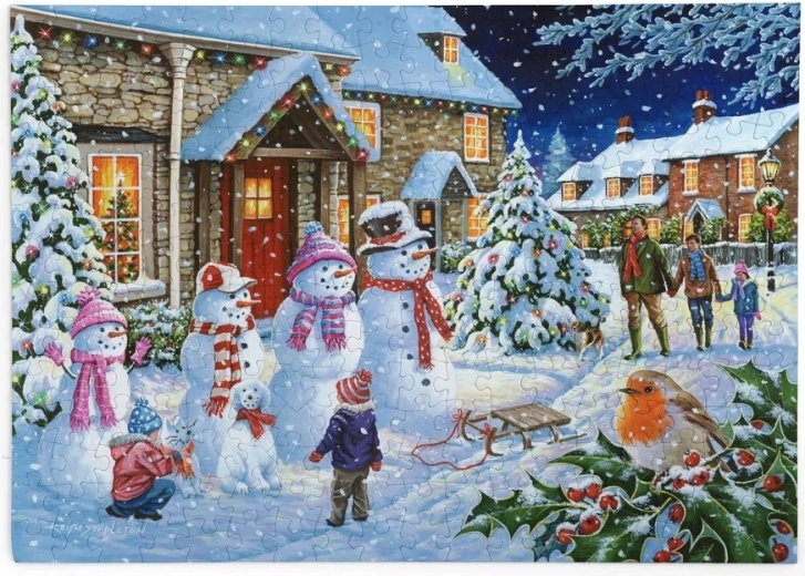 House of Puzzles Plimbare înzăpezită cu familia – puzzle cu 250 de piese mari