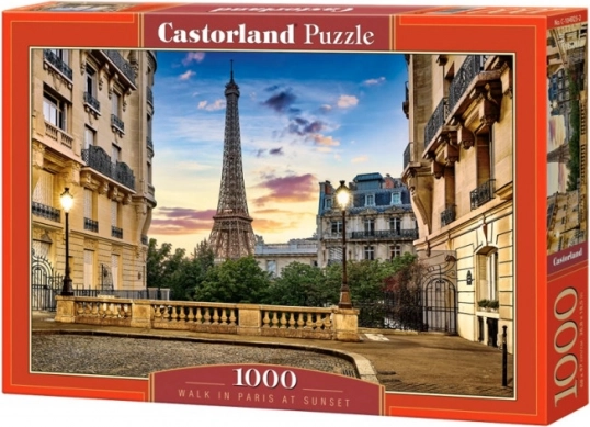 Puzzle 1000 piese Plimbare prin Paris la apus
