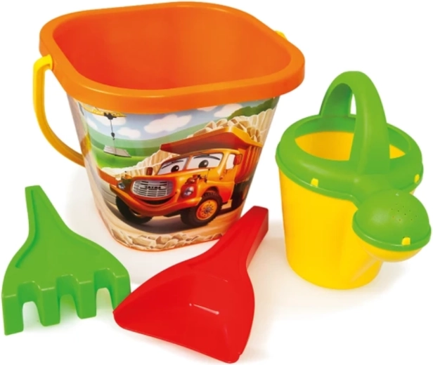 Dino set de nisip Tatra cu găleată și stropitoare (4 piese)