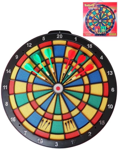 Acra țintă moale perforată pentru darts 45 cm cu 6 săgeți