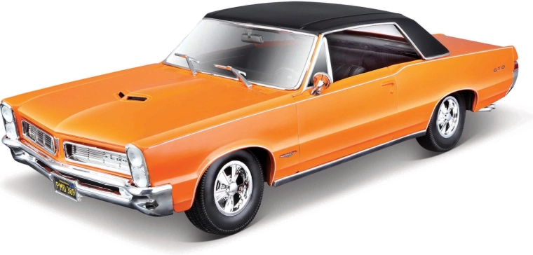Maisto 1965 Pontiac GTO Hurst edition model auto portocaliu 1:18