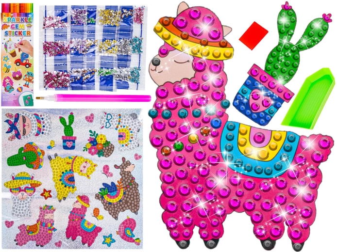 Mozaic cu diamante – autocolante alpaca și lamă (20 buc. în set)