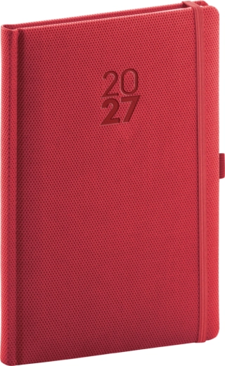 Agenda săptămânală Notique Diamante 2027 roșie 15 × 21 cm