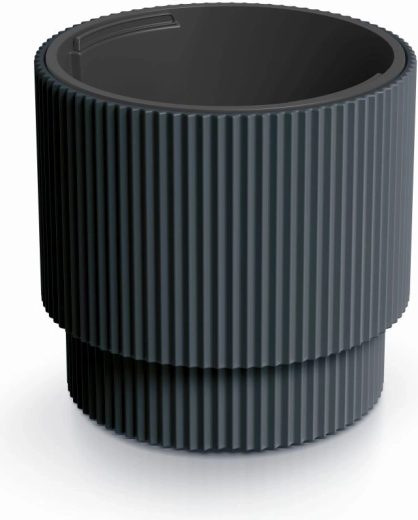 Ghiveci Milly cu insert 30 cm antracit