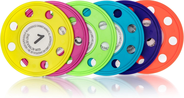 Discuri de scufundare în apă SPORTWELL, mix de culori (6 buc)
