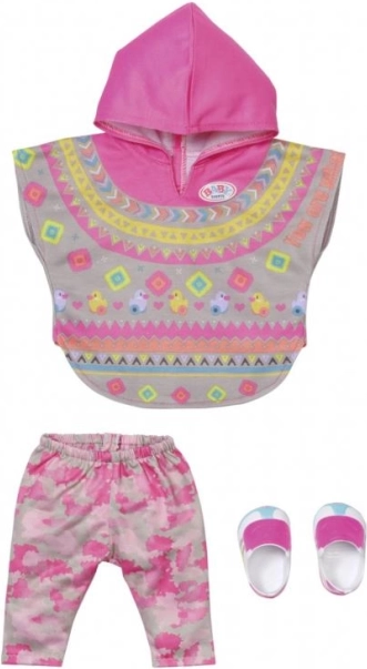 BABY born Deluxe poncho la modă pentru păpușă 43 cm