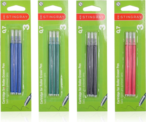 Rezerve pentru pix cu cerneală care se șterge 0,7 mm, mix de culori (3 buc.)