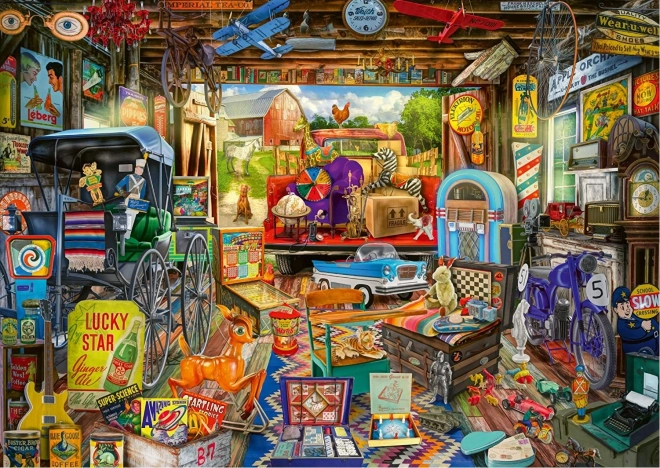 Puzzle Piața de vechituri în garaj 500 de piese