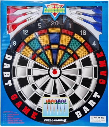 Țintă pentru darts 35 cm cu set de 6 săgeți