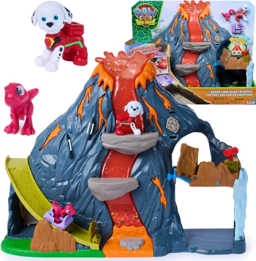 Spin Master Patrula Cățelușilor în film: dinozauri – vulcan interactiv Super Lava Blast cu lumini și sunete
