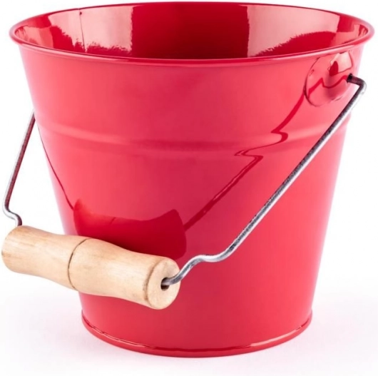 Woody găleată de grădină roșie din metal