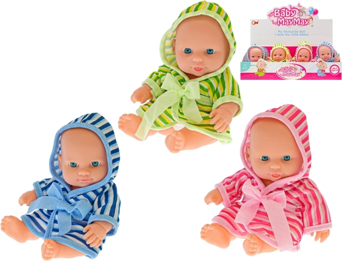 Bebeluș în halat în dungi 20 cm