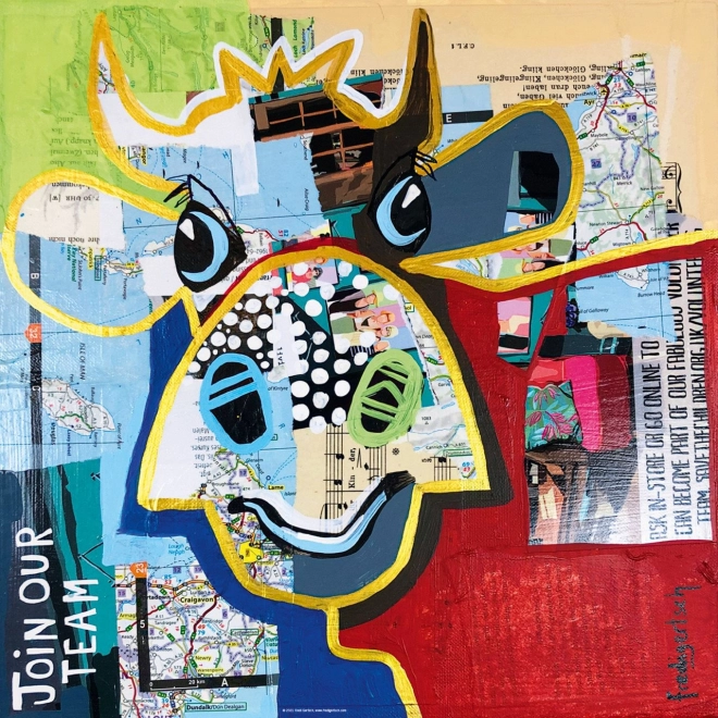 Puzzle pătrată Vacă punctată 1000 de piese