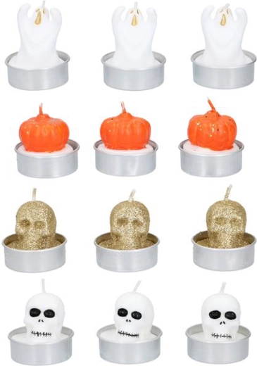 Lumânări pastilă Halloween – mix de arome, 3 bucăți
