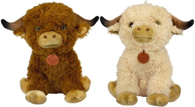 Văcuță de pluș (vacă Highland) șezândă 20 cm - 1 bucată