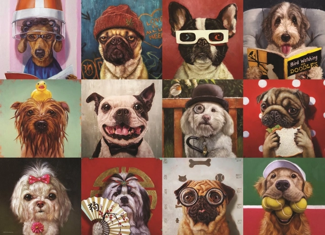 Puzzle Căţei amuzanți 1000 de piese