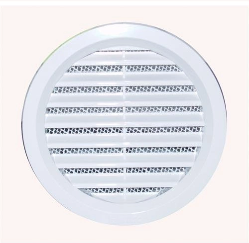 Grilă de ventilație cu plasă, diametru 100 mm, albă