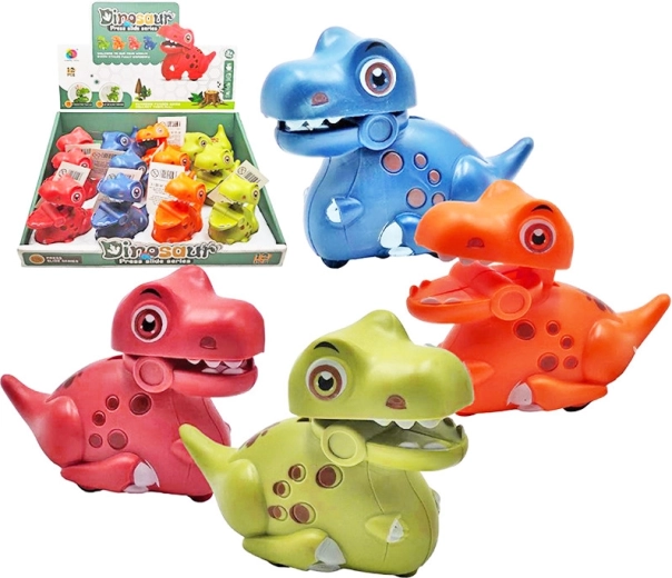 Jucărie dinozaur mergător cu mecanism cu cheiță