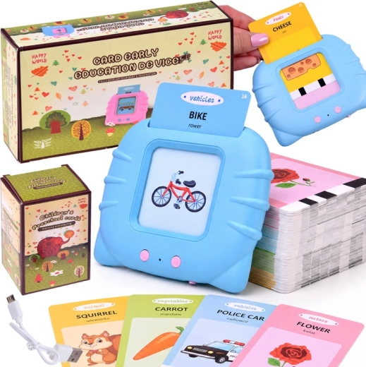 Cititor interactiv de carduri educaționale pentru copii poloneză–engleză (224 de carduri)