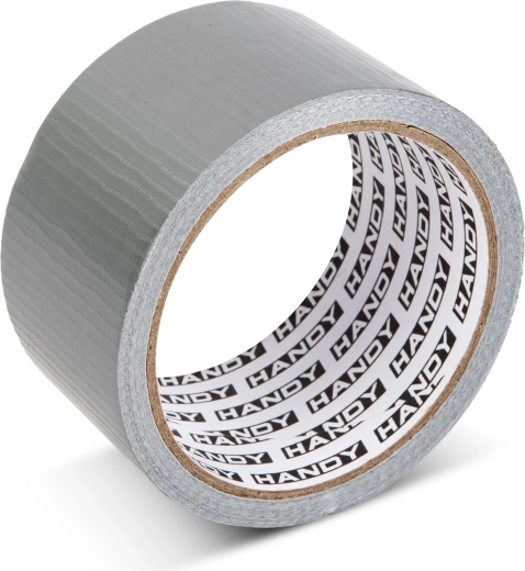 Bandă adezivă textilă universală, argintie, 10 m × 48 mm