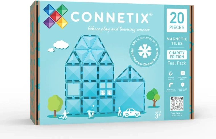 CONNETIX set caritabil cu piese magnetice turcoaz – 20 de piese