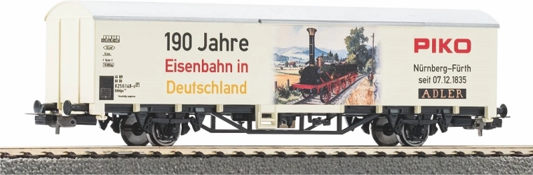 Vagon de marfă acoperit Piko H0 ediție limitată 190 de ani de căi ferate