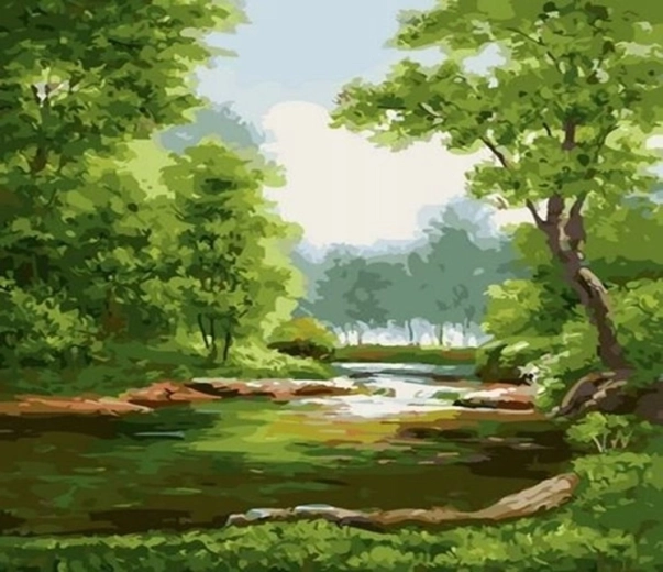 Norimpex Pictură pe numere Pădure 40 x 50 cm